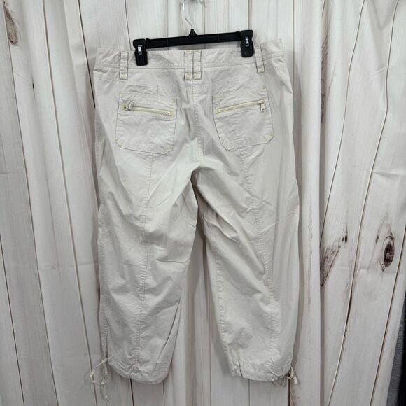 Ann Taylor Loft Women’s 16 Tan Cinched Khaki Pants Marisa - Picture 3 of 4